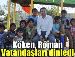 Kandıra Akcakayranda ikamet eden Roman vatandaşların sıkıntılarını dinleyen Kandıra Belediye