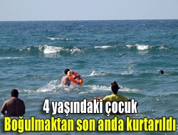Kandırada boğulama tehlikesi geçiren 4 yaşındaki bir çocuk AKUT ekipleri