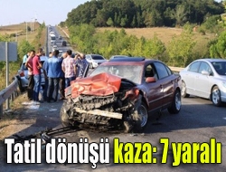 İzmit-Kandıra yolunda tatilinden dönen ailelerinin bulunduğu iki aracın çarpışması sonucu