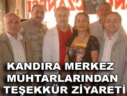 Kandıra Merkez muhtarlarından teşekkür ziyareti Kandıra 5 Merkez Mahalle Muhtarı, düzenlediği etkinliğe katılan İlçe protokolüne