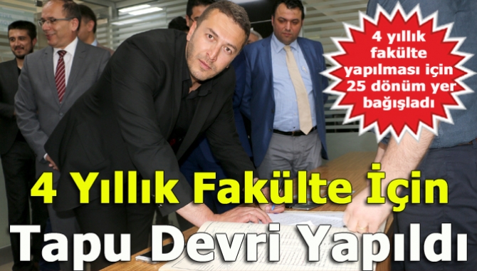 Kandıralı iş adamı Volkan Cansever’in 4 yıllık fakülte yapılması için
