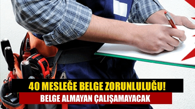 Aile, Çalışma ve Sosyal Hizmetler Bakanlığınca,  40 meslek için