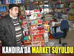 Kandırada bir markete giren ve 15 bin lira değerinde malzemeyi