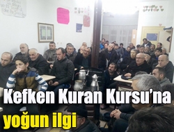 Kefken Merkez Caminin Kuran Kursunda her Perşembe akşamı düzenlenen sohbete