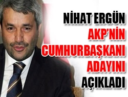 Sanayi ve Ticaret Bakanı Ergün, parti içinde Cumhurbaşkanlığı için en