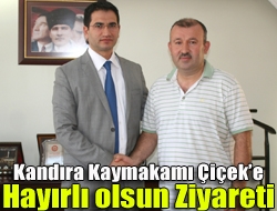 İlçemize yeni atanan Kandıra Kaymakamı İsmail Çiçeki makamında ziyaret ederek