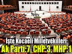 Kocaeli milletvekilleri de belli oldu. Ak Parti 7, CHP 3