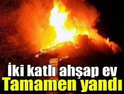 Kandıra Süllü Mahallesinde çıkan yangında iki katlı ahşap ev kullanılamaz