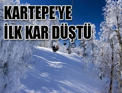 Havaların erken soğumasıyla birlikte bu sabah Kartepe'de yılın ilk karı