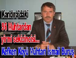Kandıra'daki 96 Muhtardan yirmi sekizincisi… Kandıra’daki 96 muhtarımızı her hafta sizlere bu köşeden birini tanıtıyoruz.