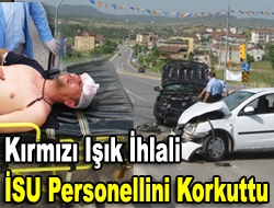 Yanan kırmızı ışığa rağmen durmayarak yoluna devam eden araç, karşıdan