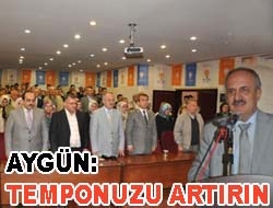 Aygün: Temponuzu artırın Düzenlenen toplantıya Kandıra Belediye Başkanı Cengiz Kan, AK Parti İl