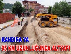 Kandıra’ya 95 Km uzunluğunda altyapı Kandıranın eskiyerek sık sık arızalanan ve artan nüfusu ile birlikte