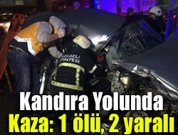İzmit Kandıra yolu F Tipi Cezaevi mevkiinde otomobille karşı yönden