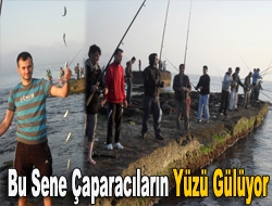 Havaların ısınmasıyla birlikte çaparasını alan vatandaşlar balık tutmak için Kandıra