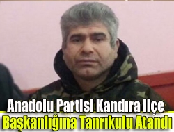 Anadolu Partisinin Kandıra ilçe Başkanlığına Bağırganlı Köyünde Niyazi Tanrıkulu atandı
