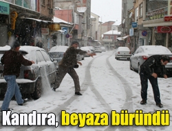 Tüm yurdu etkisi altına alan kar yağışı Kandırada da etkisini