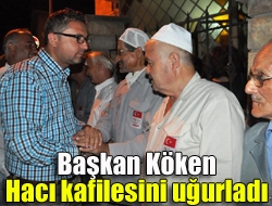 Kandıra Çarşı Cami önünden kutsal topraklara gitmek üzere uğurlandı.