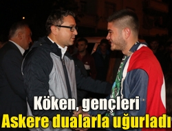 Vatani görevini yerine getirmek için askere gidecek olan gençleri, Belediye