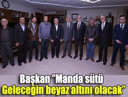 Başkan Karaosmanoğlu, Damızlık Manda Yetiştiricileri Birliğini makamında misafir etti