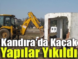 Büyükşehir Belediyesi tarafından Kandırada kaçak yapıların yıkım işlemi gerçekleştirildi