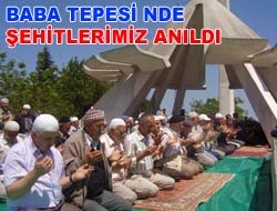 Baba Tepesi’nde düzenlenen şehitlerimizi anma programı bu yılda yoğun bir