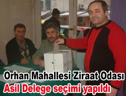 Ziraat Odası Kandıra Şubesi delege seçimi önceki gün Orhan Mahallesi
