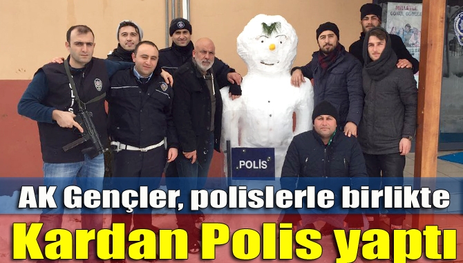 Kandıra Polisi ile birlikte karın keyfini çıkaran AK Parti Kandıra