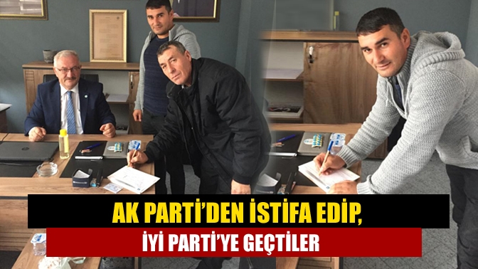 Kandıra Babalı Köyü'nden Mehmet Yörük ve Alattin Özmen partisinden istifa