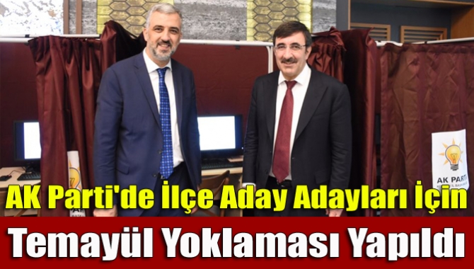 AK Parti Teşkilatları, 12 ilçenin belediye başkan adayının belirleneceği temayül
