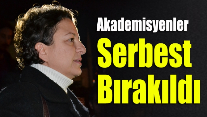 Gözaltına alınan akademisyenler emniyetteki işlemlerin ardından sevk edildikleri adliyede savcılık