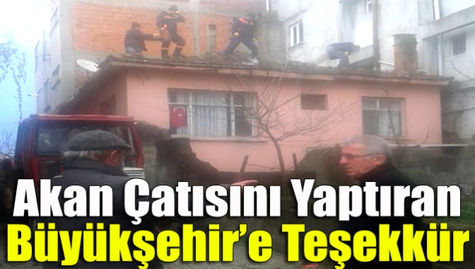 Kandıra Aydınlık Mahallesi sakinlerinden Mehmet Dursun, evinin çatısını yaptıran Büyükşehir