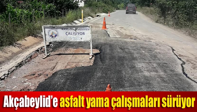 Kandıra Belediyesi Fen İşleri Müdürlüğü ekipleri Akçabeyli Mahallesi’nde asfalt yama