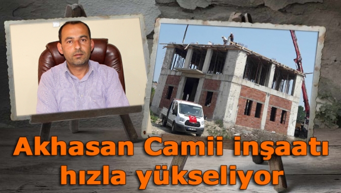 Kandıra sanayi esnafının merakla beklediği Akhasan Camii inşaatında çalışmalar tüm