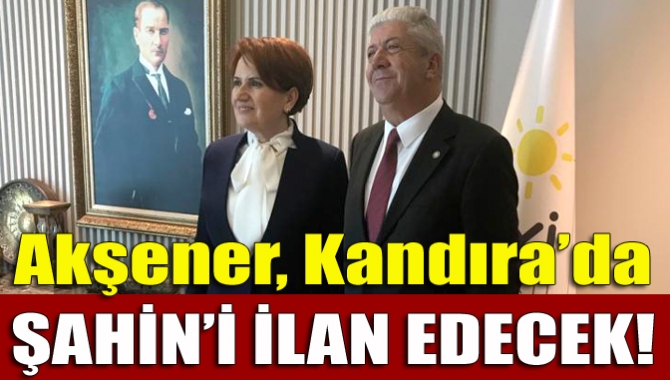 7 Aralık Cuma günü Kandıra’ya gelecek olan İYİ Parti Genel