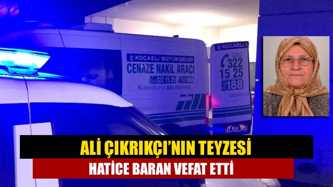 Kandıra yağlı tohumlar emeklisi İmdat Çeliğin annesi Kandıra çarşı mahallesi