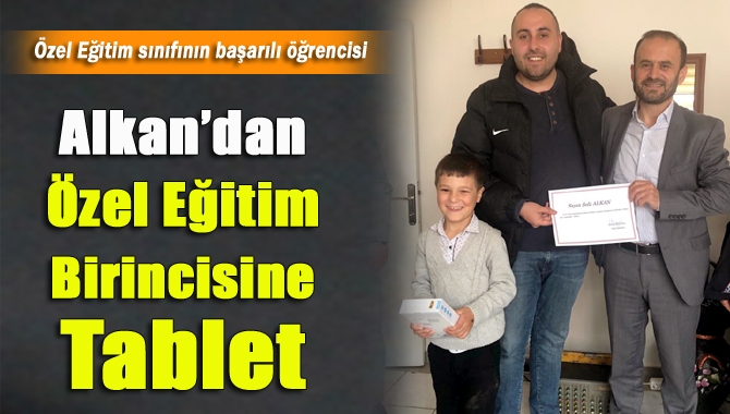İlçemiz esnaflarından Safa Alkan Zafer İlkokulu Özel Eğitim sınıfı öğrencisine