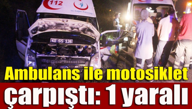Kandıra İzmit yolunda meydana gelen kazada hasta bırakmaktan dönen ambulans