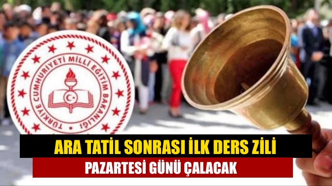 Ülke genelinde eğitim-öğretim ilk ara tatilin ardından pazartesi günü kaldığı