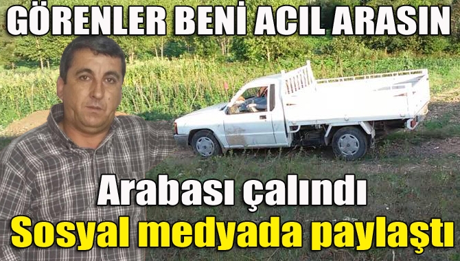 TONGURLU köyünden evin önünde park halinde duran aracın çalındığını sosyal