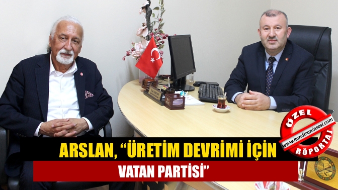 Vatan Partisi 1. sıra Kocaeli Milletvekili Adayı Yalçın Arslan, Türkiye’nin