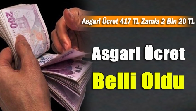 2019 yılında ödenecek asgari ücret belli oldu.