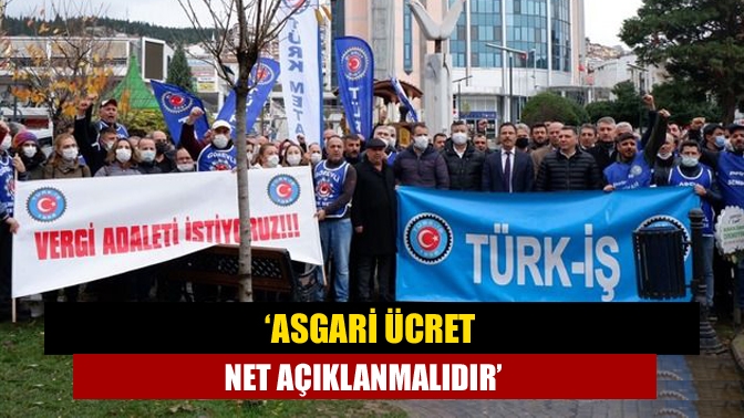Türk-İş Temsilcisi Yakup Yıldız asgari ücretin net olarak açıklanmasını isterken,
