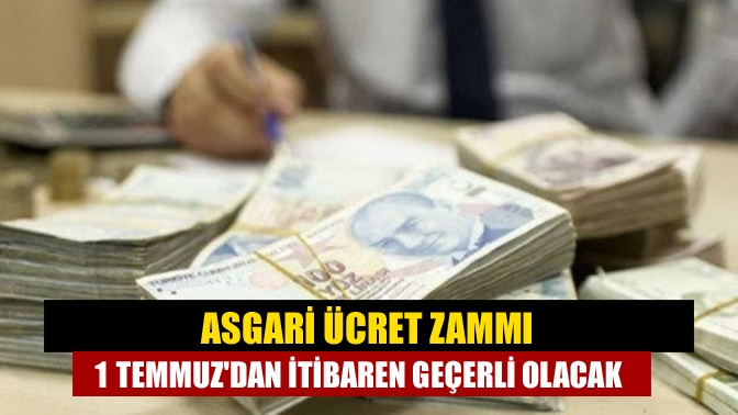 Asgari ücret yönetmeliğinde değişiklik yapıldı. Değişiklikle, asgari ücrete yapılacak ara