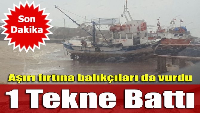 Kandıra’da aşırı fırtına limanda bulunan 70 – 80 teknede hasara