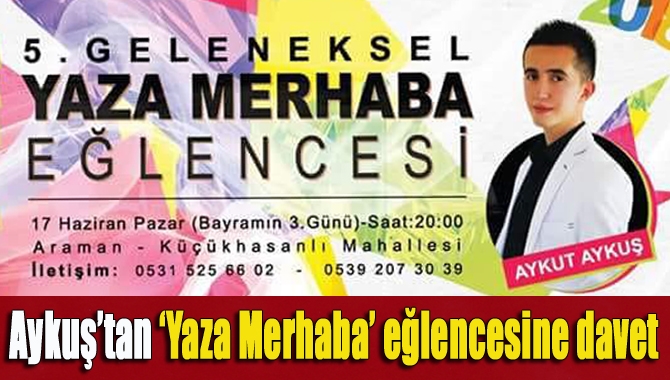 Kandıra’nın tanınmış simalarından Aykut Aykuş, 17 Haziran Pazar akşamı (bayramın