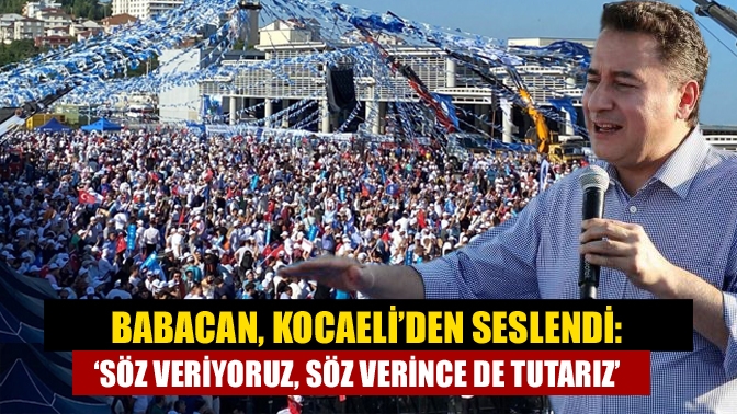 DEVA Partisi Genel Başkanı Ali Babacan, ikinci mitingini Gebze’de gerçekleştirdi.