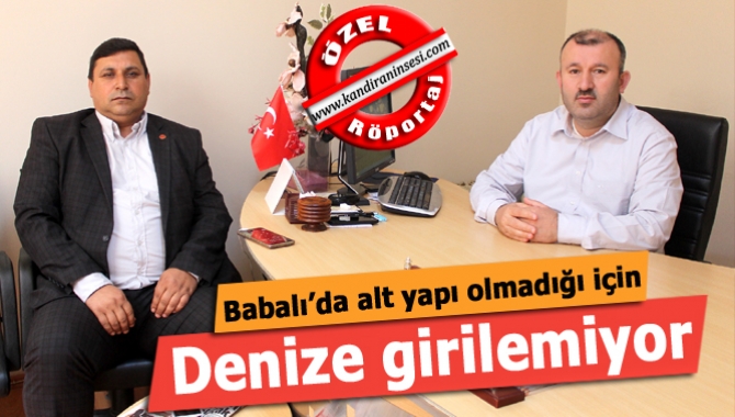 Babalı Mahallesi’nde alt yapı olmadığı için fosseptiklerin denize aktığını söyleyen