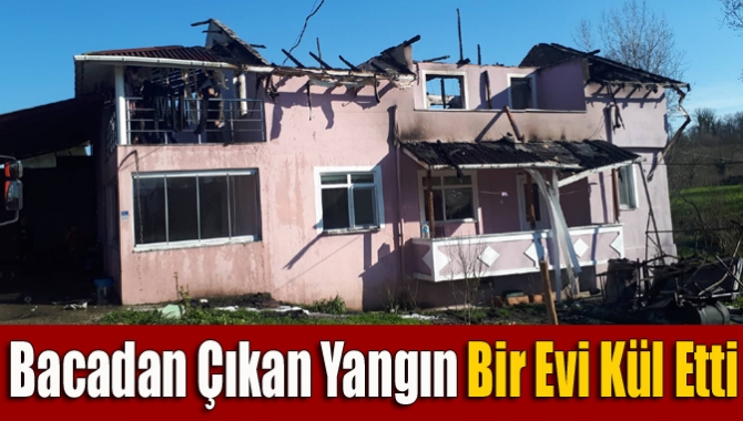 Kandıra’nın Akçabeyli Muhtarlığı’na bağlı Potlar Mahallesi’nde meydana gelen yangında iki