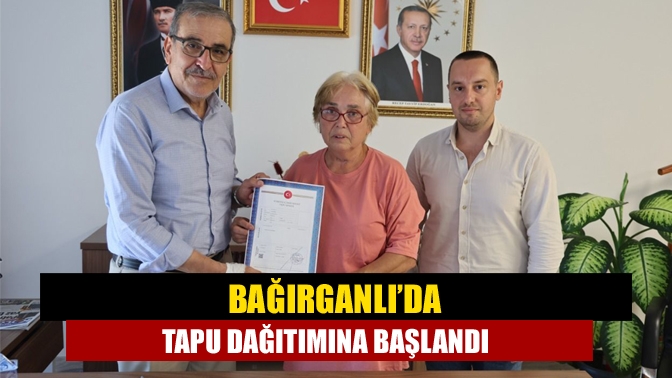Kandıra Bağırganlı Mahallesi'nde şuyulandırma işlemi tamamlanan 223 tapunun hak sahiplerine